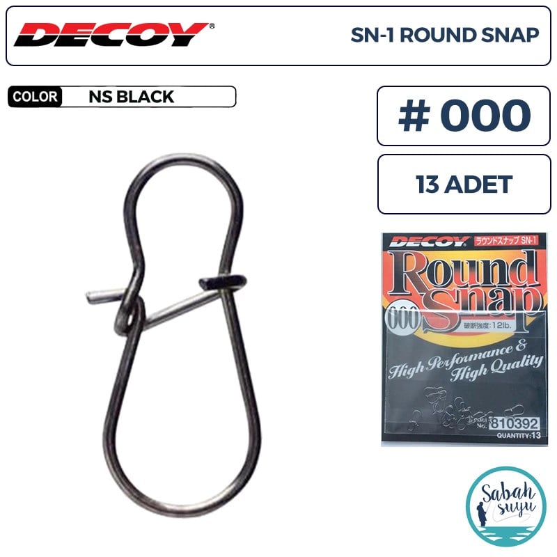 Decoy SN-1 Round Snap Klips BN #000 12lb (13 Adet)