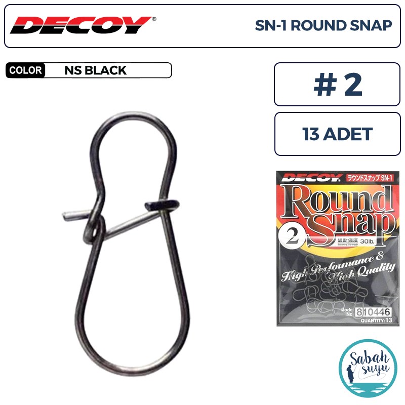 Decoy SN-1 Round Snap Klips BN #2 30lb (13 Adet)