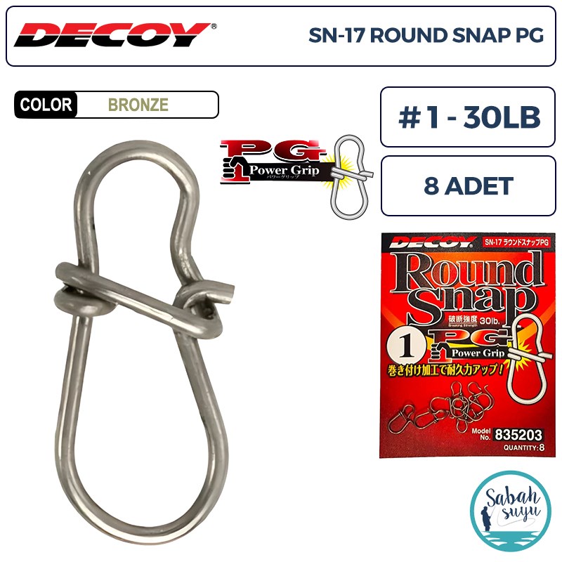 Decoy SN-17 Round Snap PG Klips #1 30lb Bronze (8 Adet)