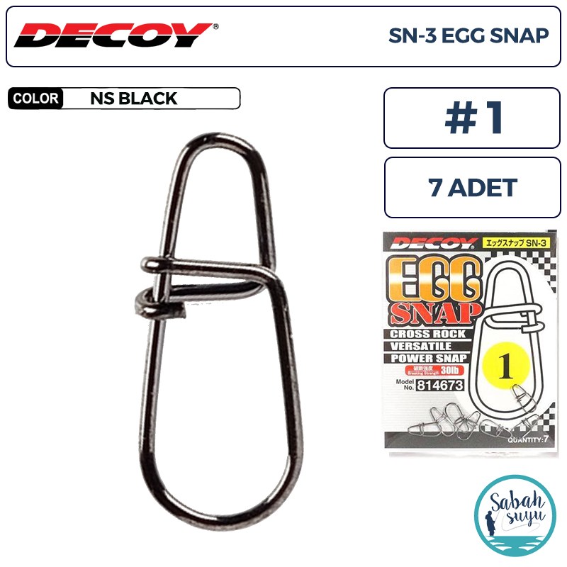 Decoy SN-3 Egg Snap Klips #1 30lb (7 Adet)