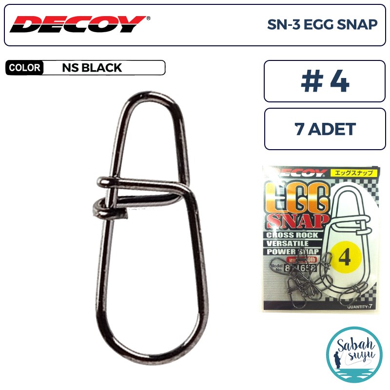 Decoy SN-3 Egg Snap Klips #4 90lb (7 Adet)