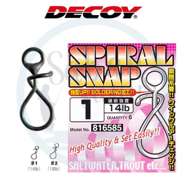 Decoy SN-5 Spiral Snap Klips No:1 14Lb.
