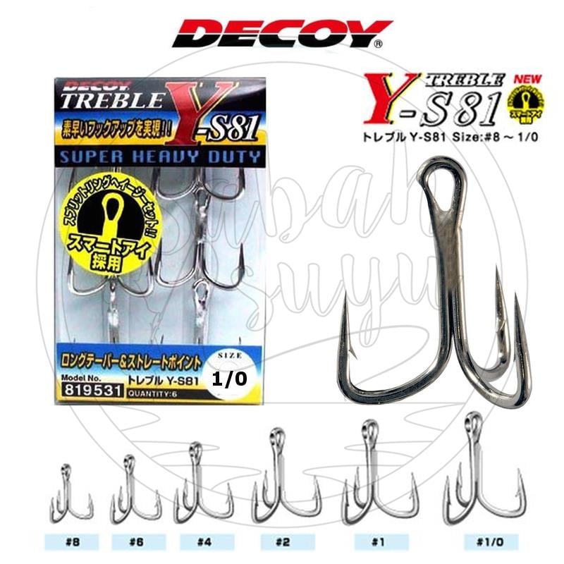 Decoy Standard Treble Y-S81 Heavy Duty Üçlü İğne #1/0