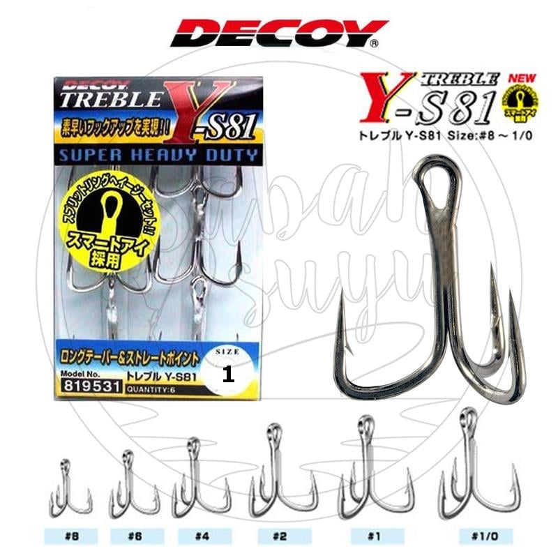 Decoy Standard Treble Y-S81 Heavy Duty Üçlü İğne #1