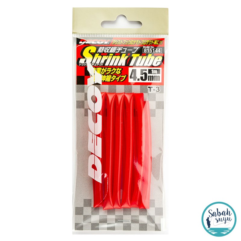 Decoy T-3 Shrink Tube Asist İğne Makaronu 4.5mm 1mt Kırmızı
