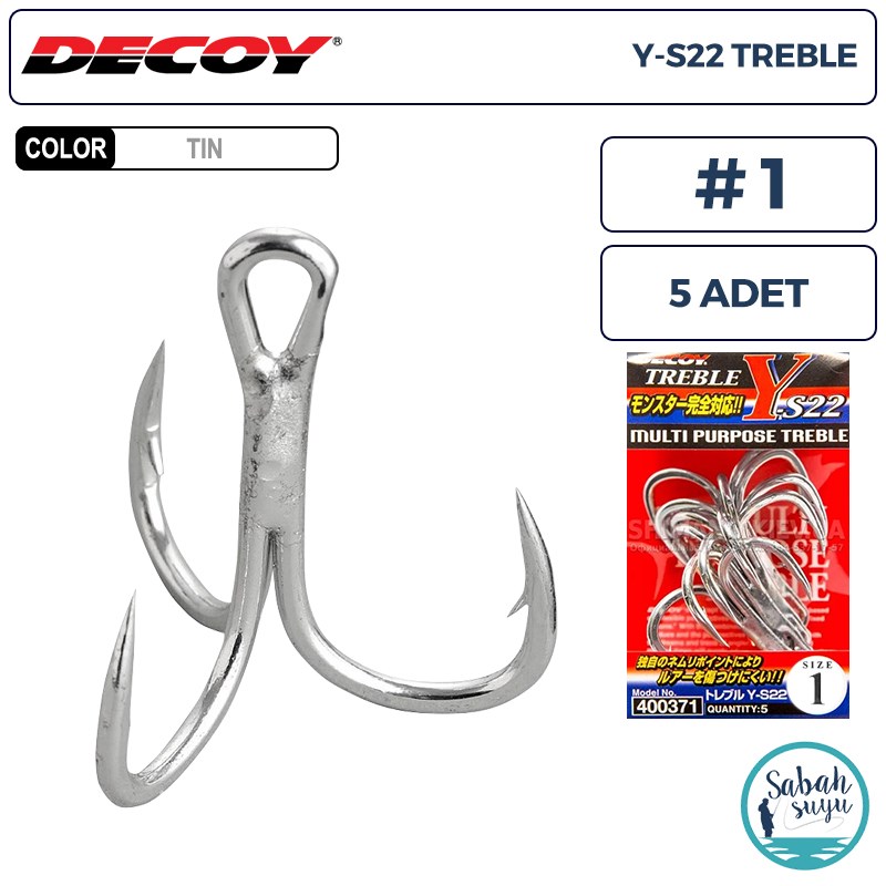 Decoy Y-S22 Standart Treble Üçlü İğne TIN #1 (5 Adet)
