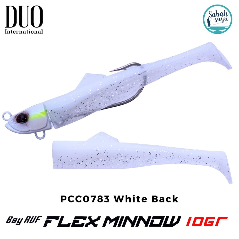 Duo Bay Ruf Flex Minnow ZN 10gr 10cm Combo (2+1) PCC0783 White Back