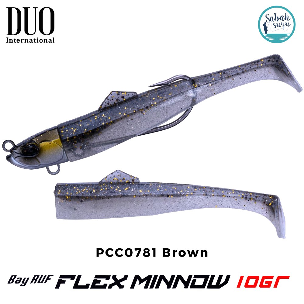 Duo Bay Ruf Flex Minnow ZN 10gr 10cm Combo (2+1) PCC0781 Brown
