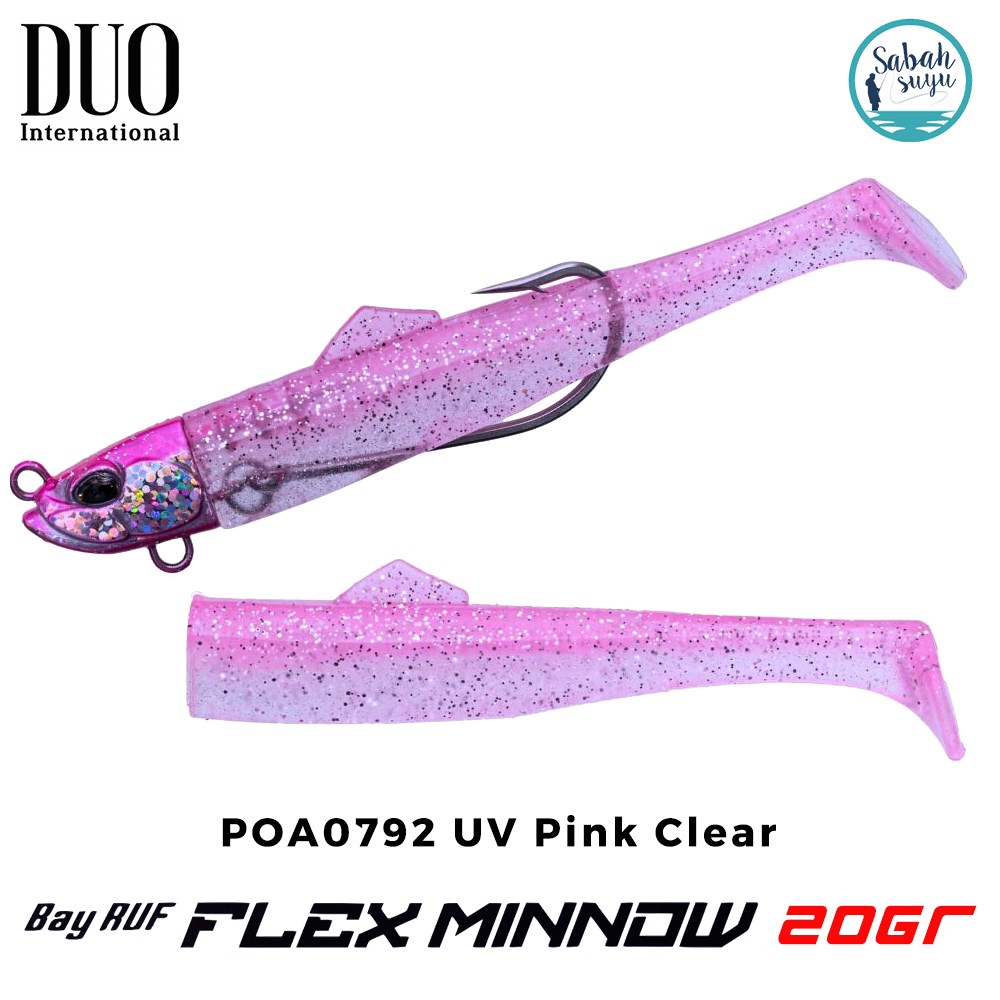 Duo Bay Ruf Flex Minnow ZN 20gr 12.5cm Combo (2+1) POA0792 UV Pink Clear