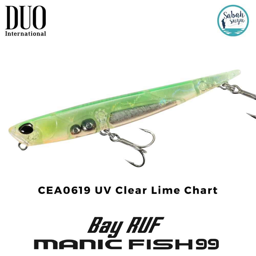 Duo Bay Ruf Manic Fish 99 CEA0619 UV Clear Lime Chart