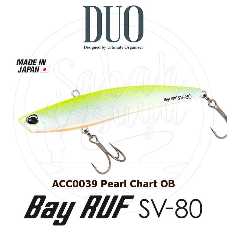 Duo Bay Ruf SV 80 8cm 15gr ACC0039 Pearl Chart OB Vibrasyon Maket Balık