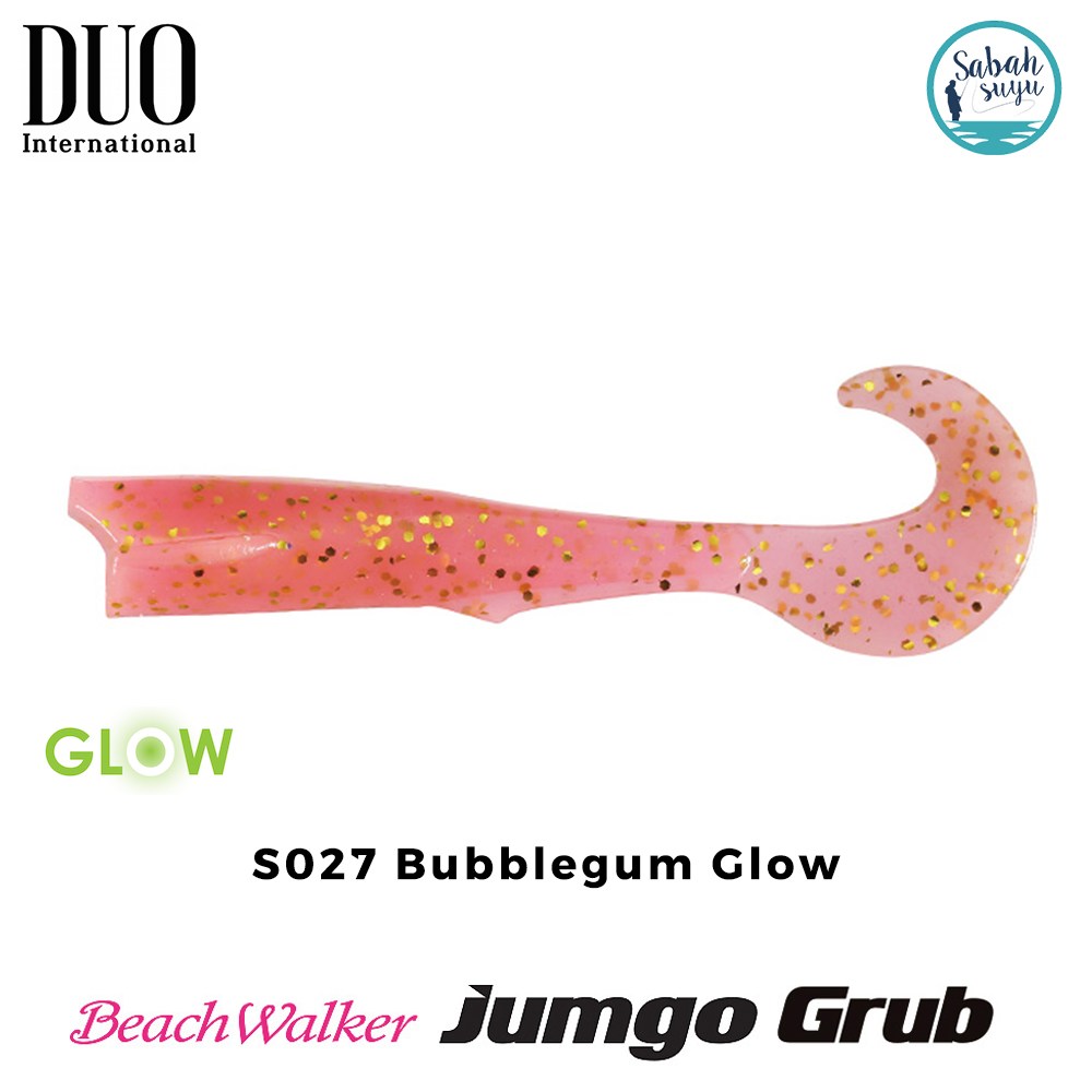 Duo Beach Walker Jumgo Grub Kuyruk 8cm S027 Bubblegum Glow (X5)