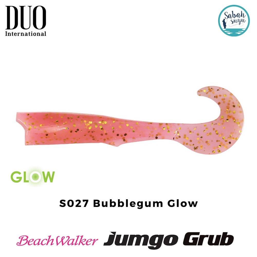 Duo Beach Walker Jumgo Grub Kuyruk 8cm S027 Bubblegum Glow (X5)
