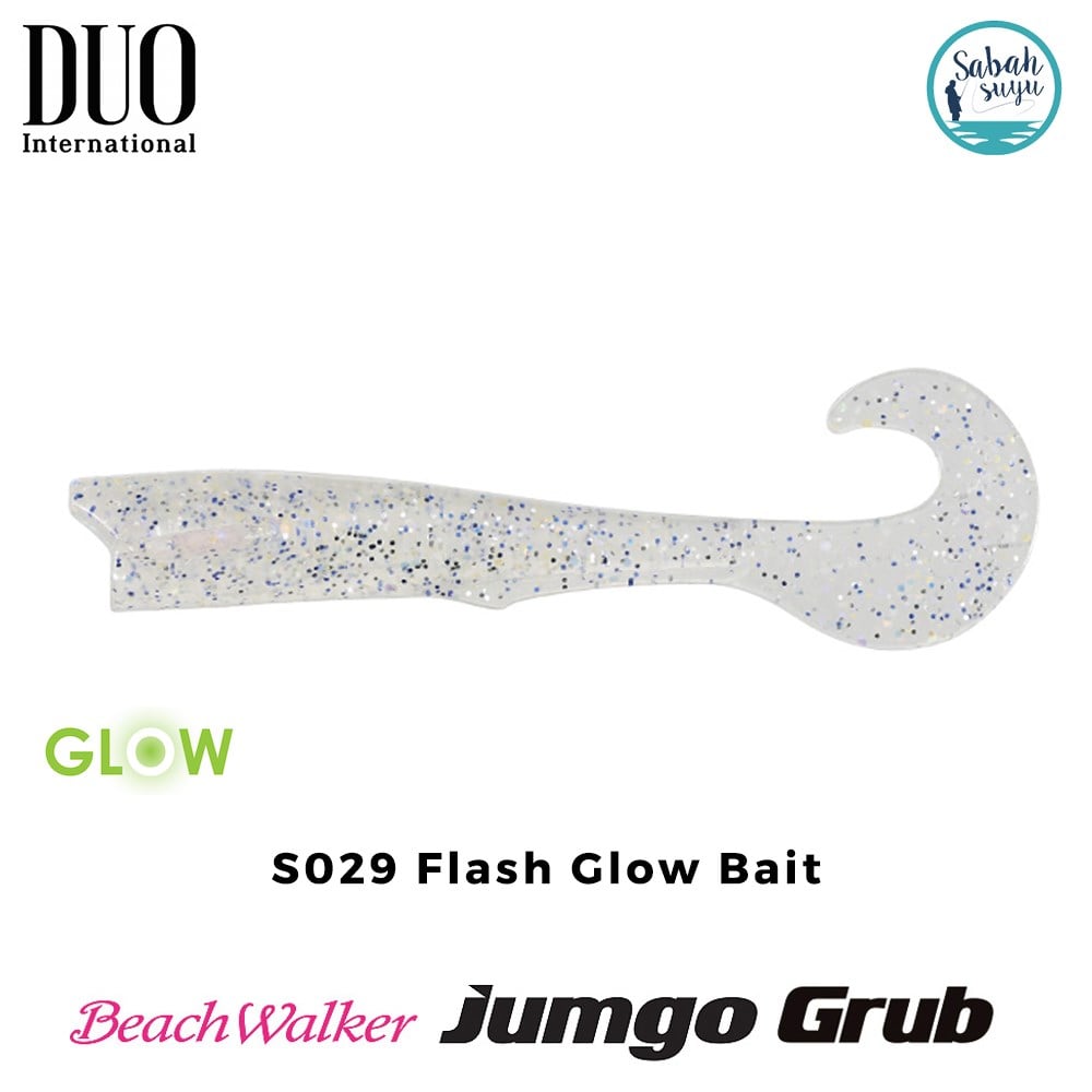Duo Beach Walker Jumgo Grub Kuyruk 8cm S029 Flash Glow Bait (X5)