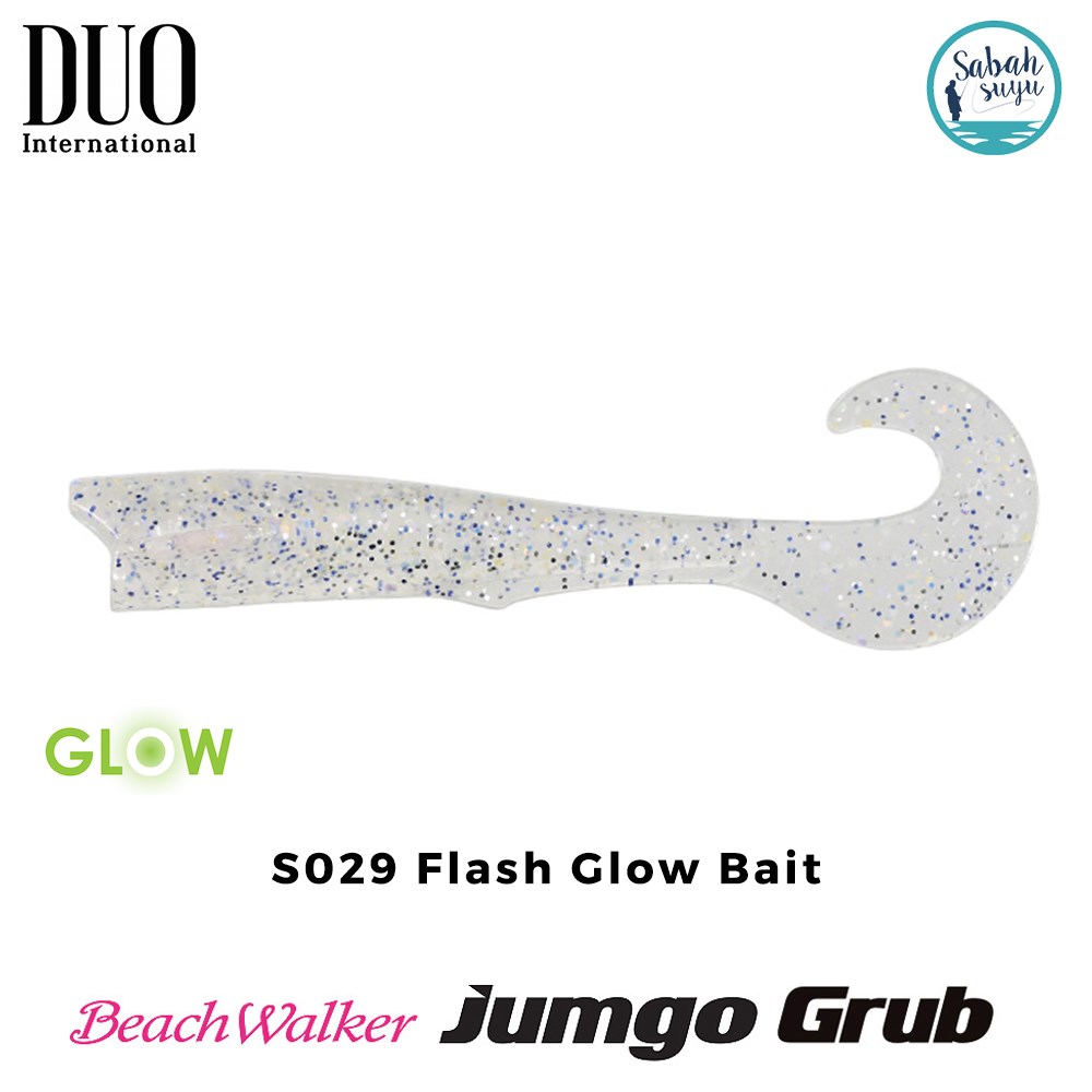 Duo Beach Walker Jumgo Grub Kuyruk 8cm S029 Flash Glow Bait (X5)