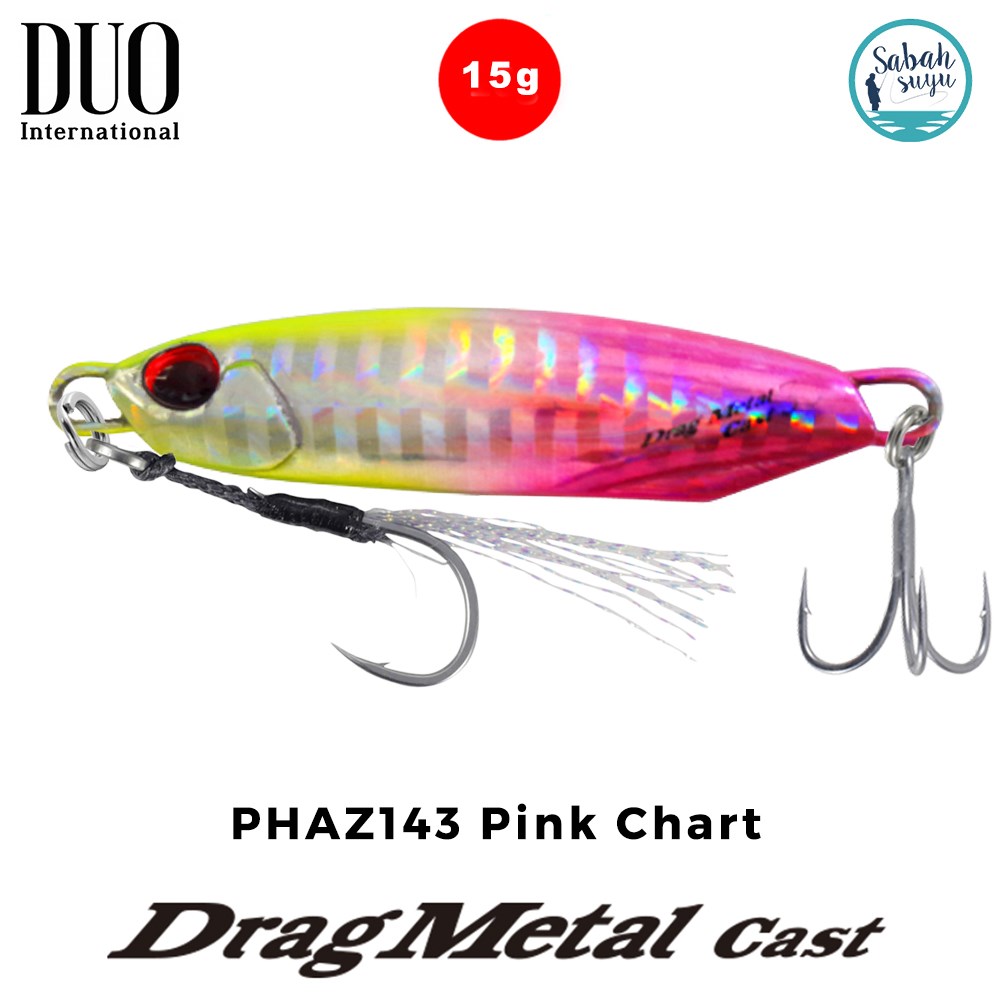 Duo Drag Metal Cast Jig 15gr. PHAZ143 Pink Chart Sahte Yem