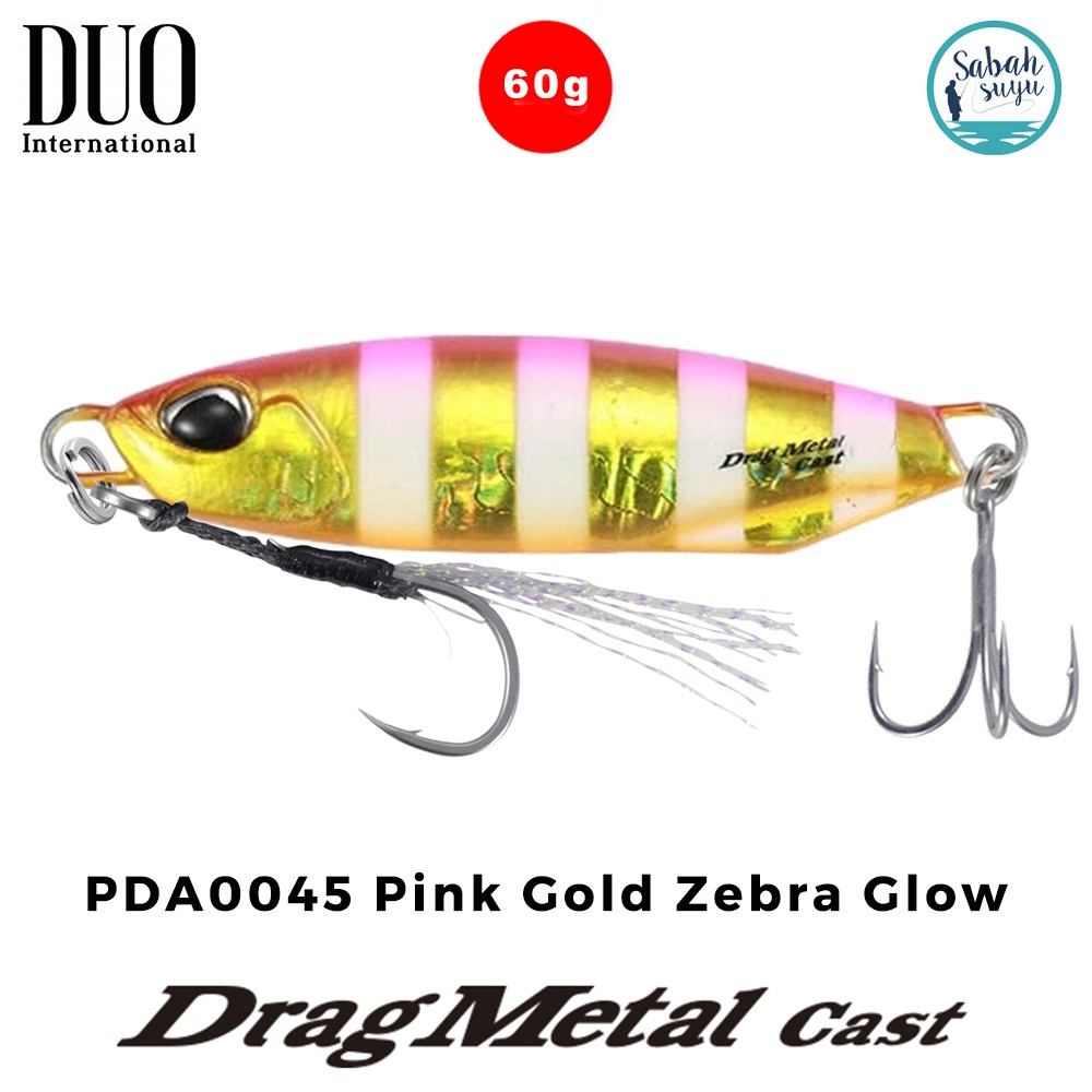 Duo Drag Metal Cast Jig 60gr. PDA0045 Pink Gold Zebra Glow