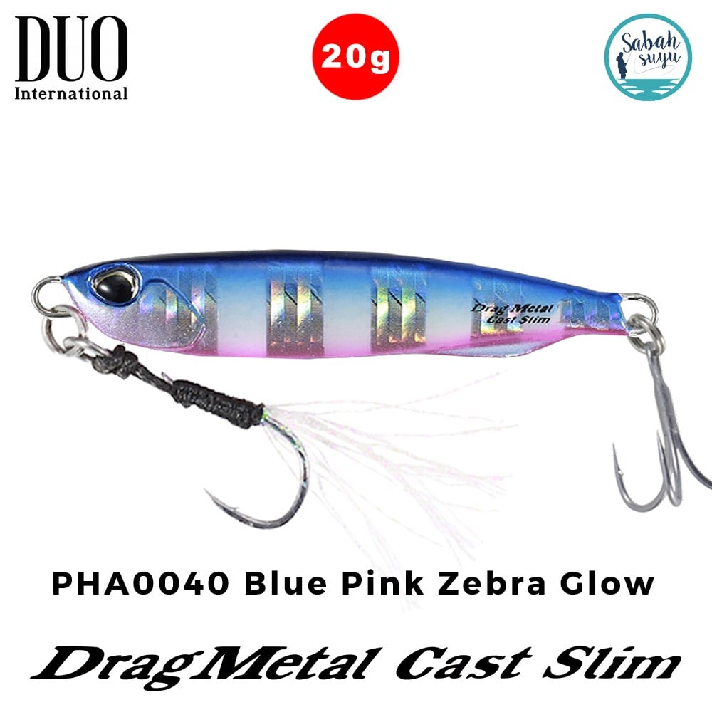 Duo Drag Metal Cast Slim Jig 20gr. PHA0040 Blue Pink Zebra Glow