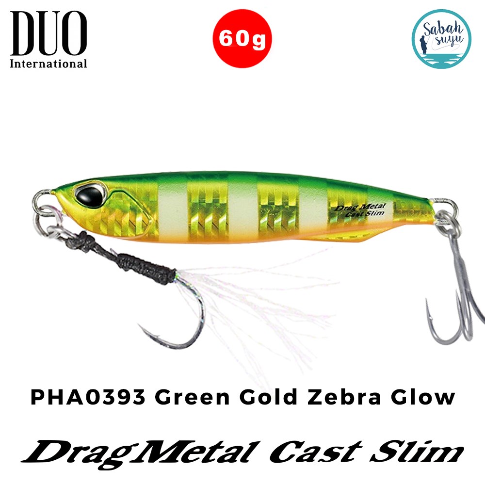 Duo Drag Metal Cast Slim Jig 60gr. PHA0393 Green Gold Zebra Glow