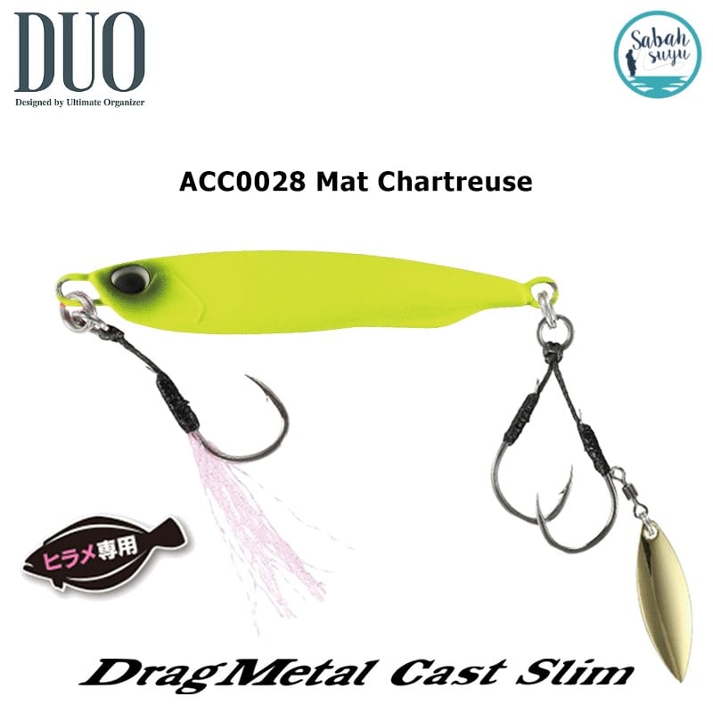 Duo Drag Metal Cast Slim Jig Hirame 40gr ACC0028 Mat Chartreuse