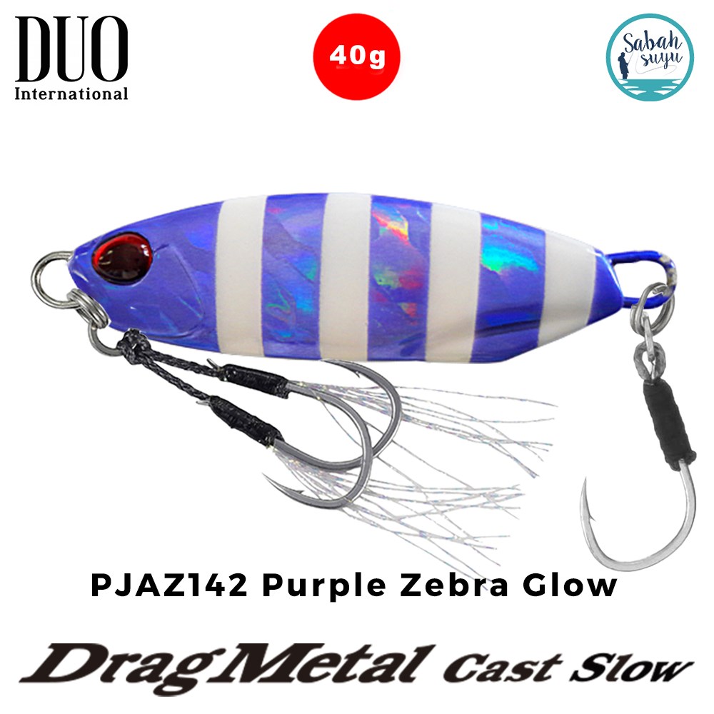 Duo Drag Metal Cast Slow Jig 40gr. PJAZ142 Purple Zebra Glow Sahte Yem
