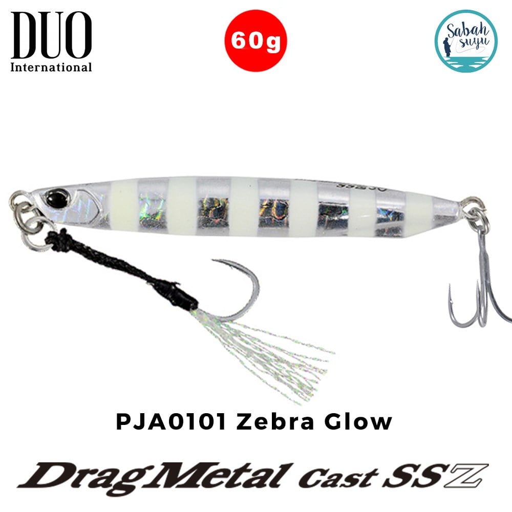 Duo Drag Metal Cast Super Slim SSZ Jig 60Gr. PJA0101 Zebra Glow