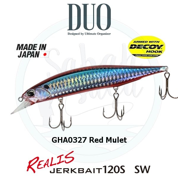 Duo Realis Jerkbait 120S SW GHA0327 Red Mullet
