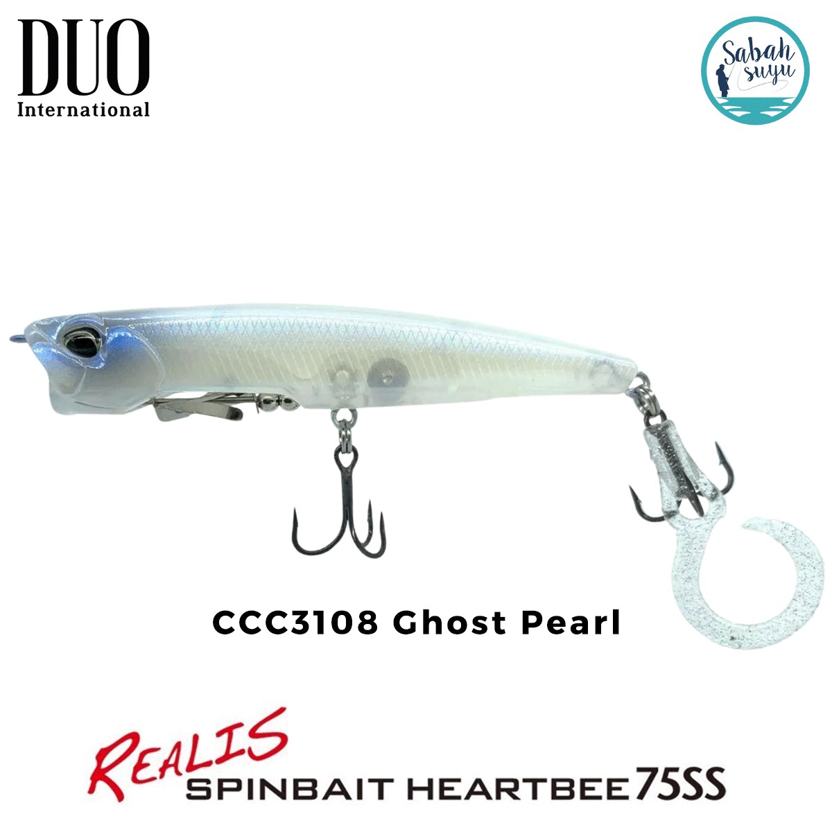 Duo Realis Spinbait Heartbee 75SS CCC3108 Ghost Pearl