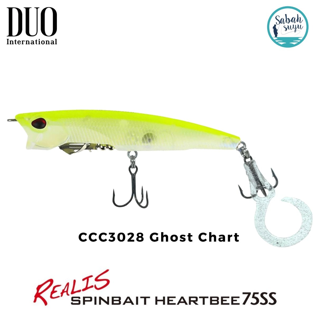 Duo Realis Spinbait Heartbee 75SS CCC3028 Ghost Chart