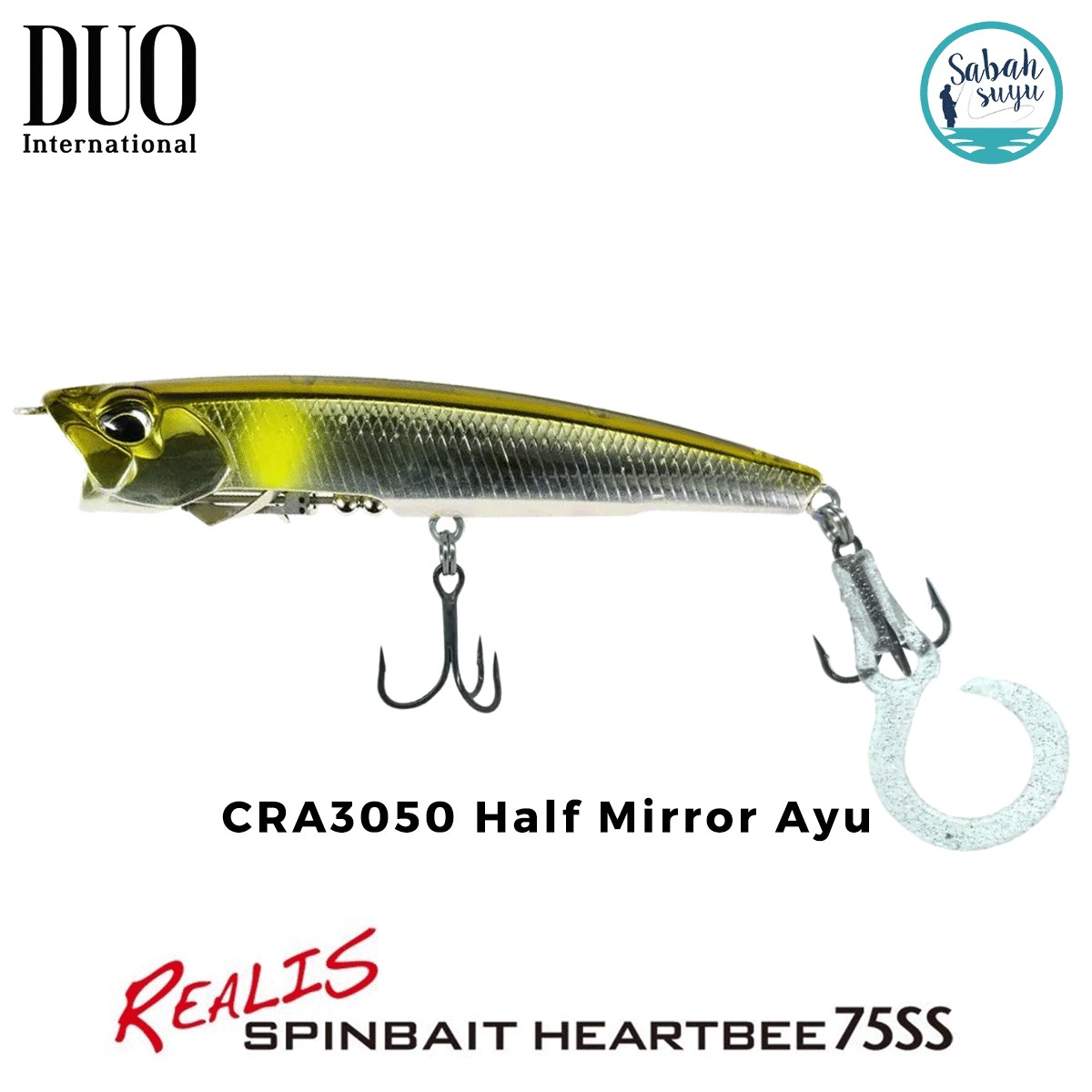 Duo Realis Spinbait Heartbee 75SS CRA3050 Half Mirror Ayu
