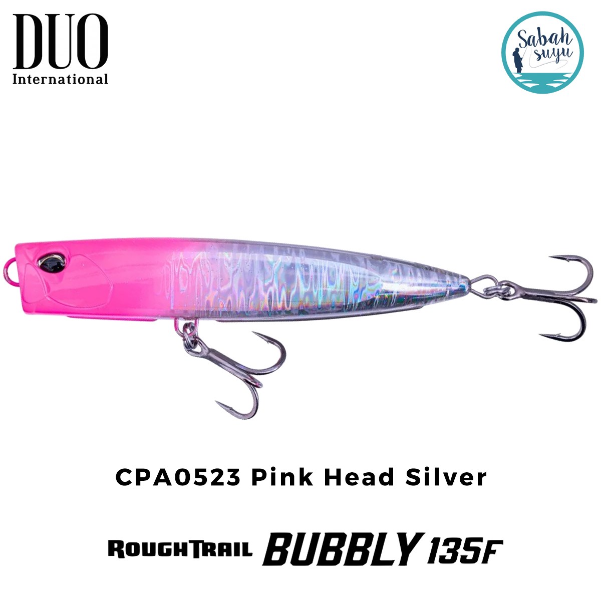 Duo Rough Trail Bubbly 135F Popper CPA0523 Pink Head Silver