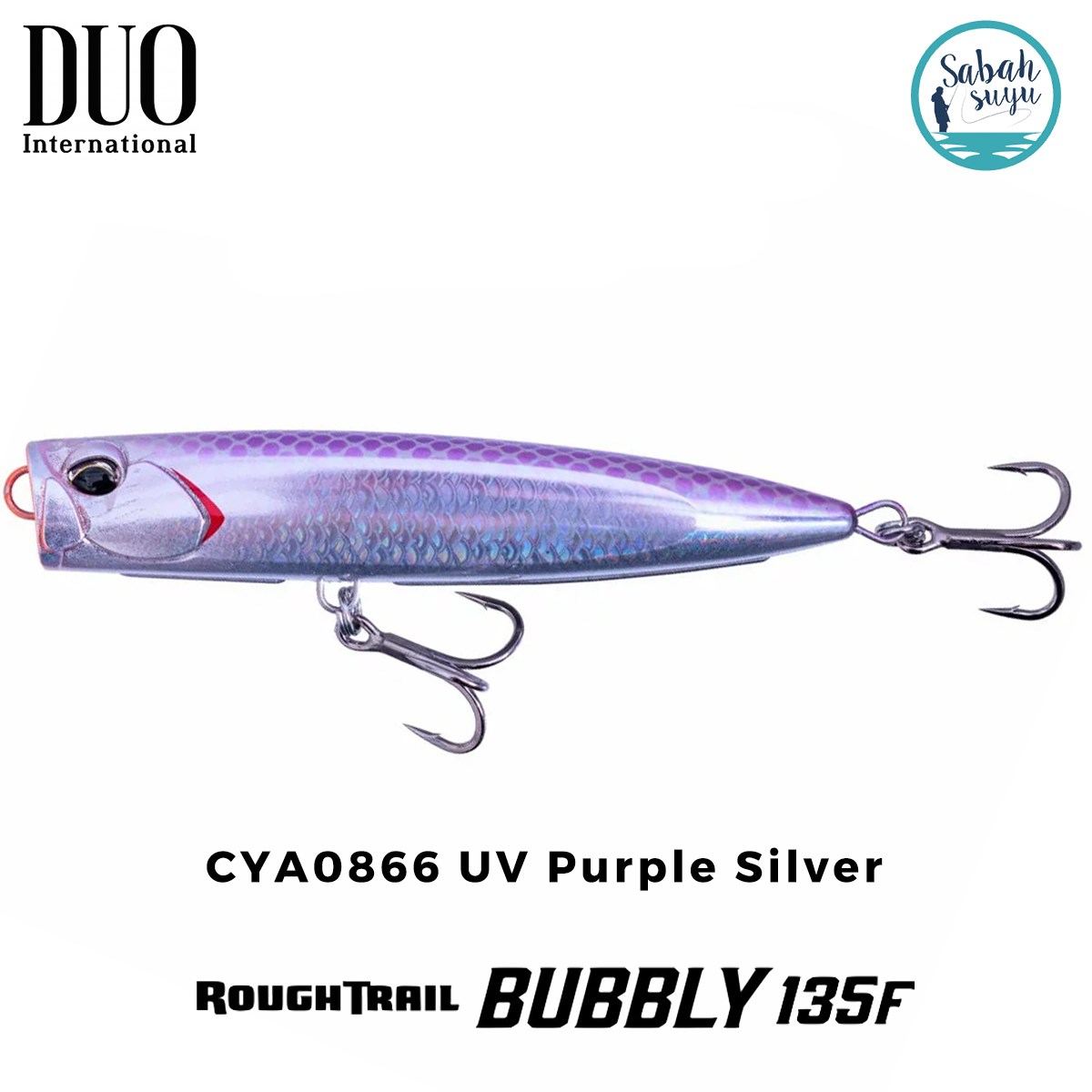 Duo Rough Trail Bubbly 135F Popper CYA0866 UV Purple Silver
