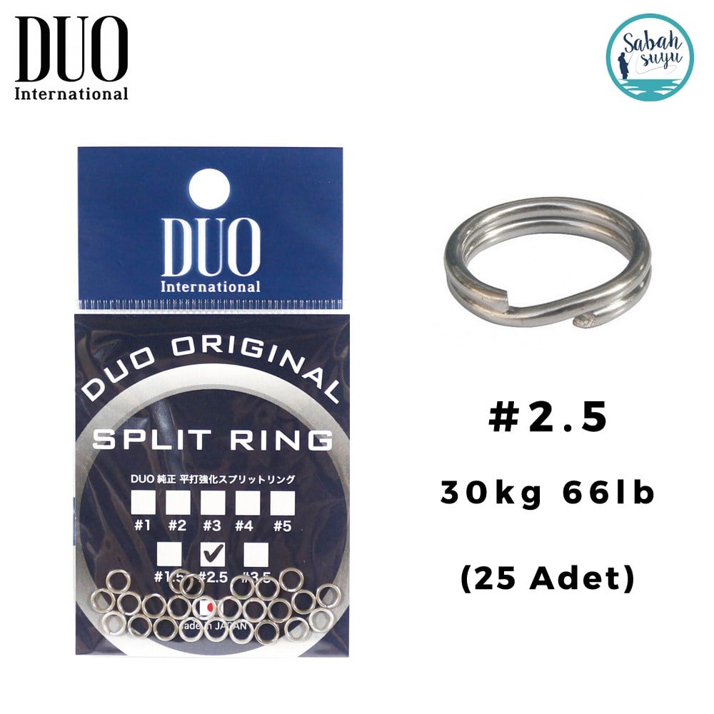 Duo Split Ring Halka #2.5 30kg 66lb (25 Adet)