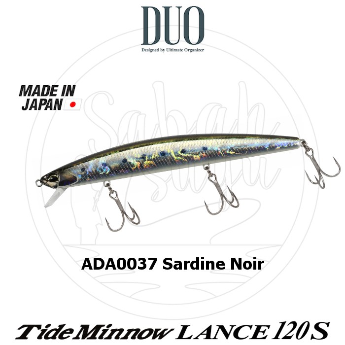 Duo Tide Minnow Lance 120S ADA0037 Sardine Noir
