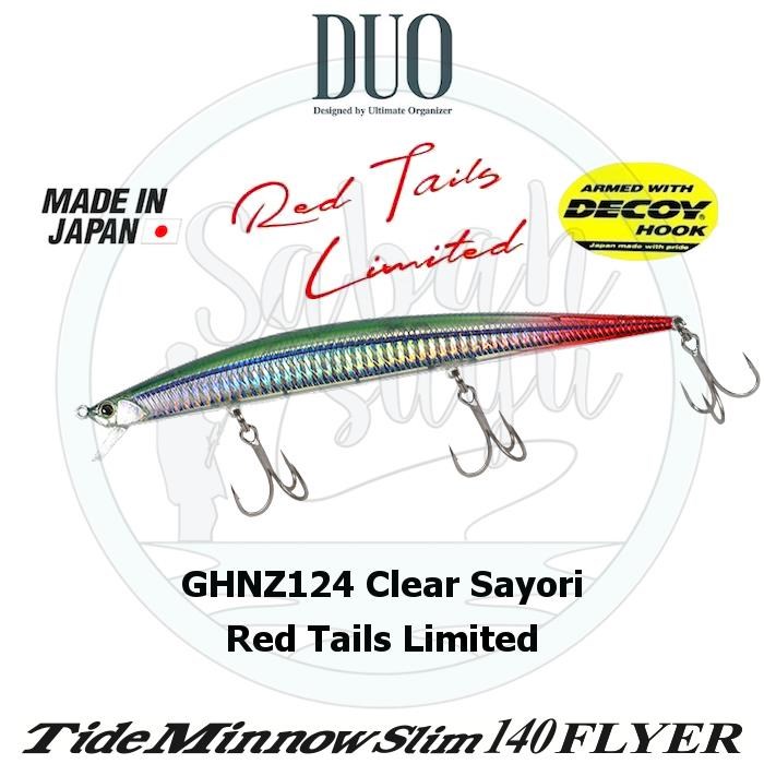 Duo Tide Minnow Slim 140 FLYER GHNZ124 Clear Sayori Red Tail Limited Sahte Balık