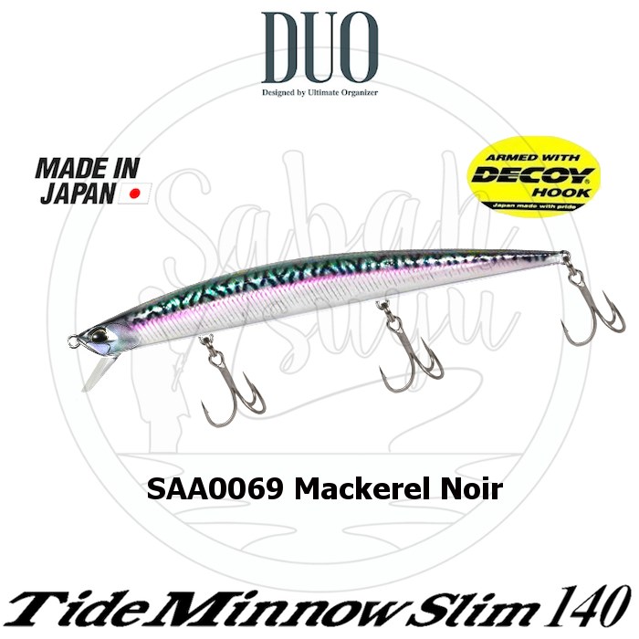 Duo Tide Minnow Slim 140 SAA0069 Mackerel Noir