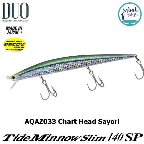Duo Tide Minnow Slim 140SP AQAZ033 Chart Head Sayori