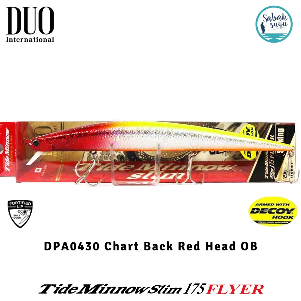 Duo Tide Minnow Slim 175 FLYER DPA0430 Chart Back Red Head OB