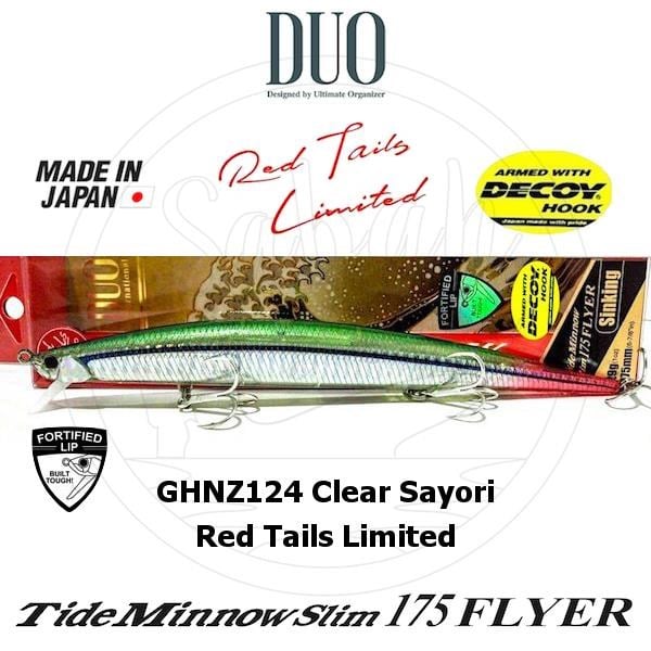 Duo Tide Minnow Slim 175 FLYER GHNZ124 Clear Sayori Red Tail