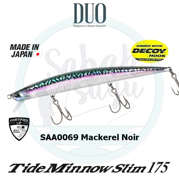 Duo Tide Minnow Slim 175 SAA0069 Mackerel Noir