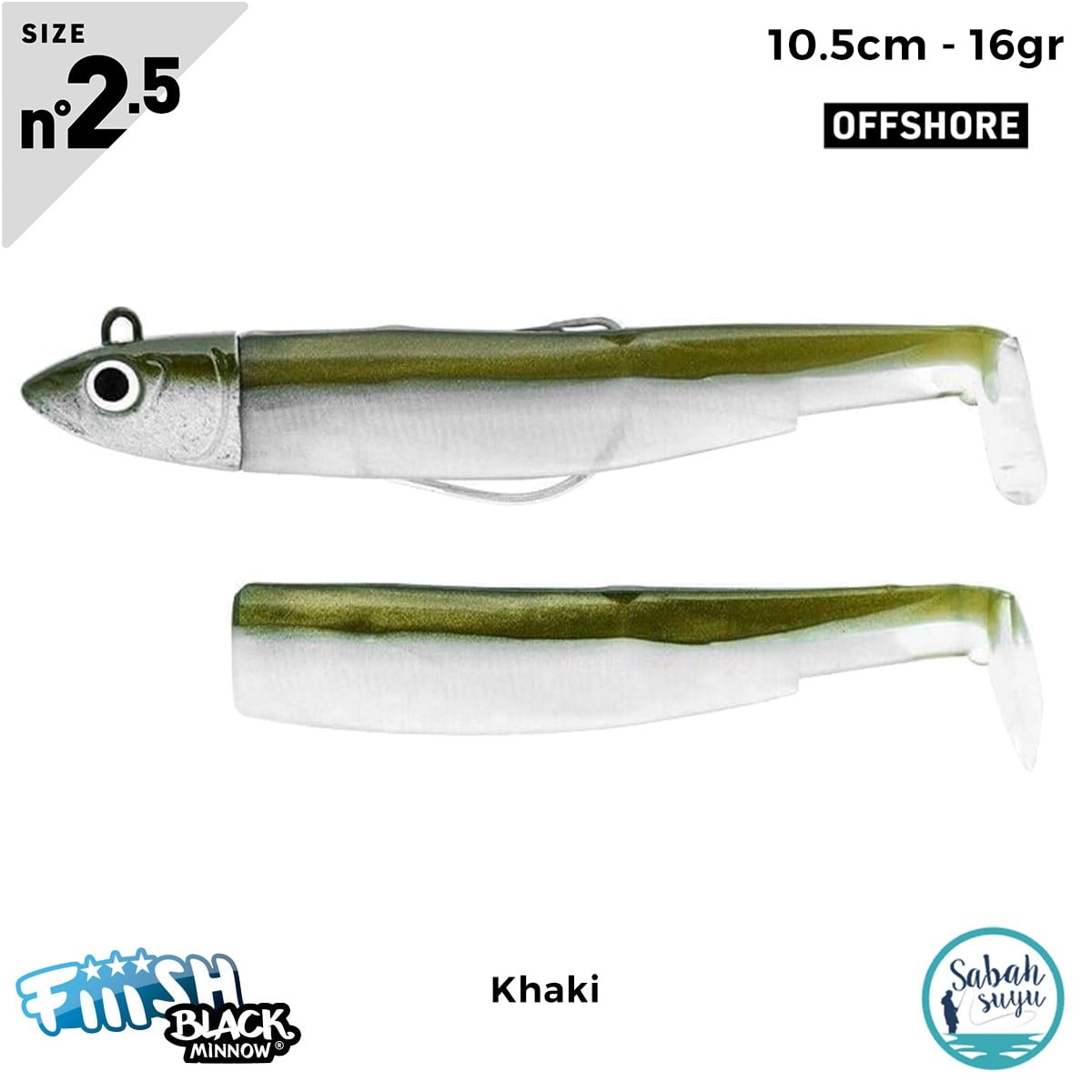 Fiiish Black Minnow BM105/2.5 BM3047 Combo Offshore 10.5cm 16gr Khaki