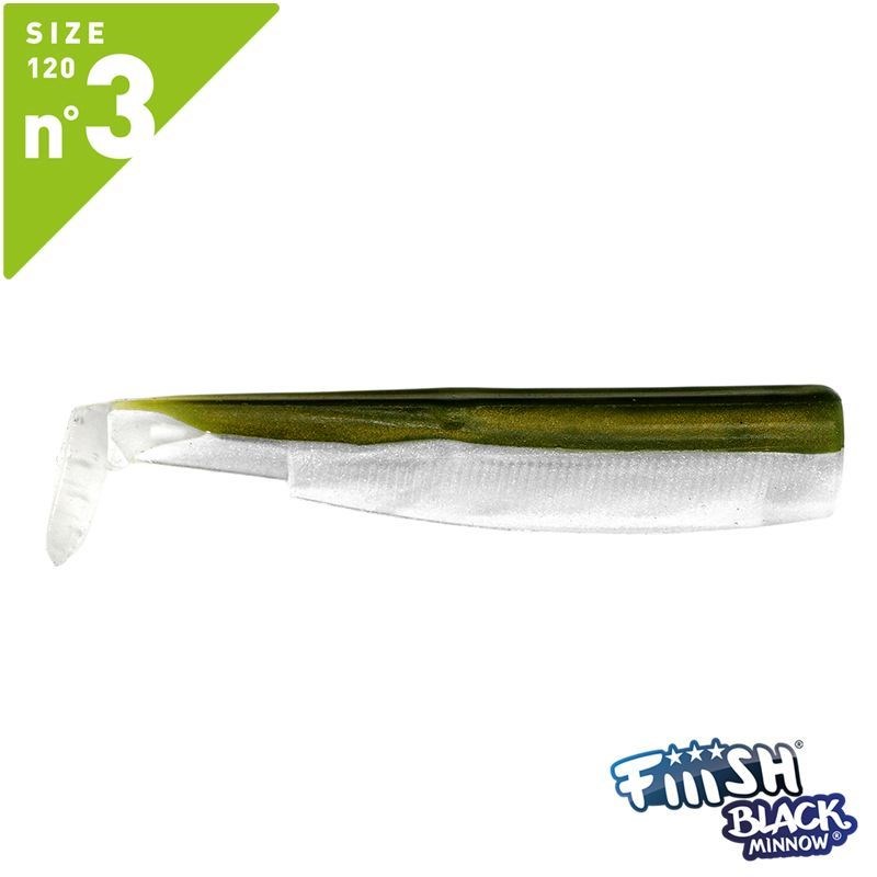 Fiiish Black Minnow BM120/3 BM003 3 X Corps (Gövde) 12cm Khaki