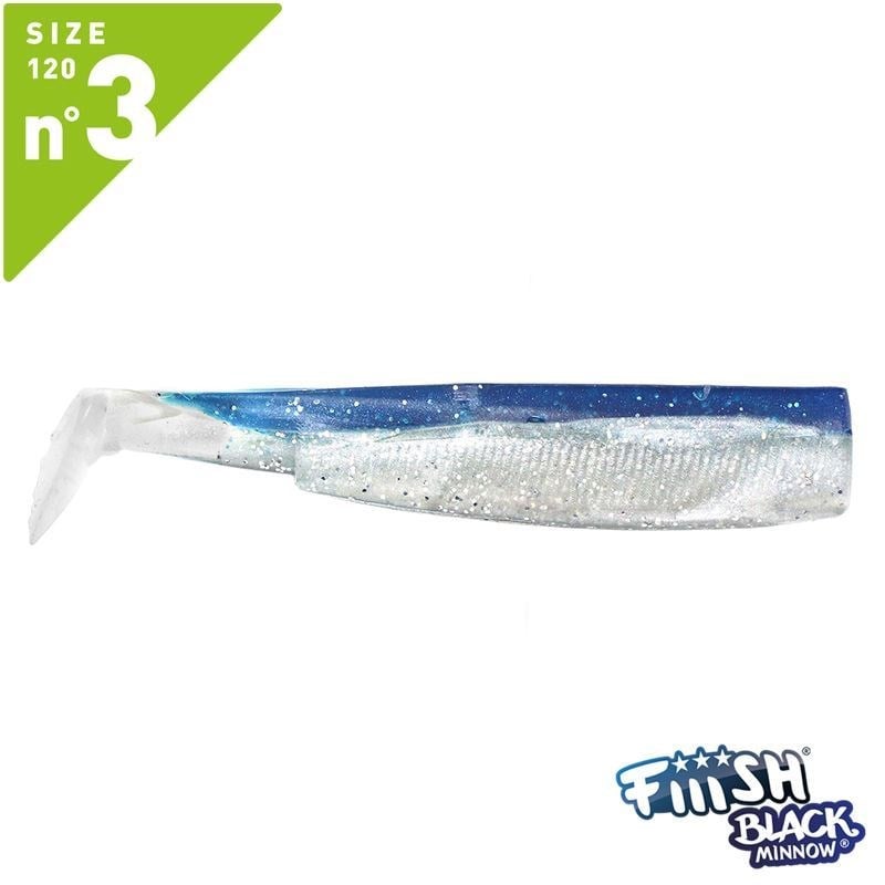 Fiiish Black Minnow BM120/3 BM004 3 X Corps (Gövde) 12cm Bleu
