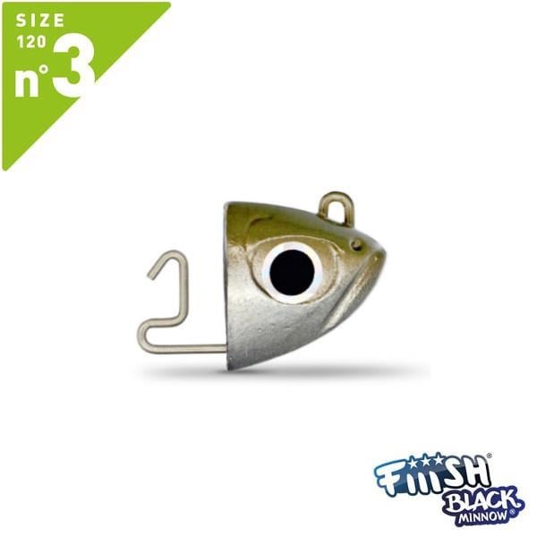 Fiiish Black Minnow BM120/3 BM007 Jig Head Shore 12gr Khaki