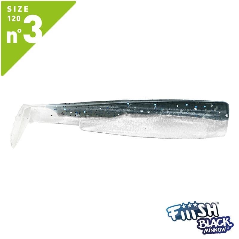 Fiiish Black Minnow BM120/3 BM045 3 X Corps (Gövde) 12cm Bleu Paillete