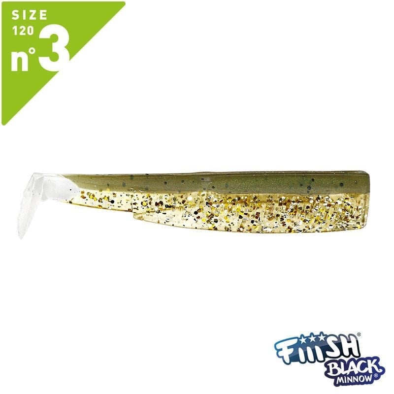 Fiiish Black Minnow BM120/3 BM197 3 X Corps (Gövde) 12cm Khaki Paillete