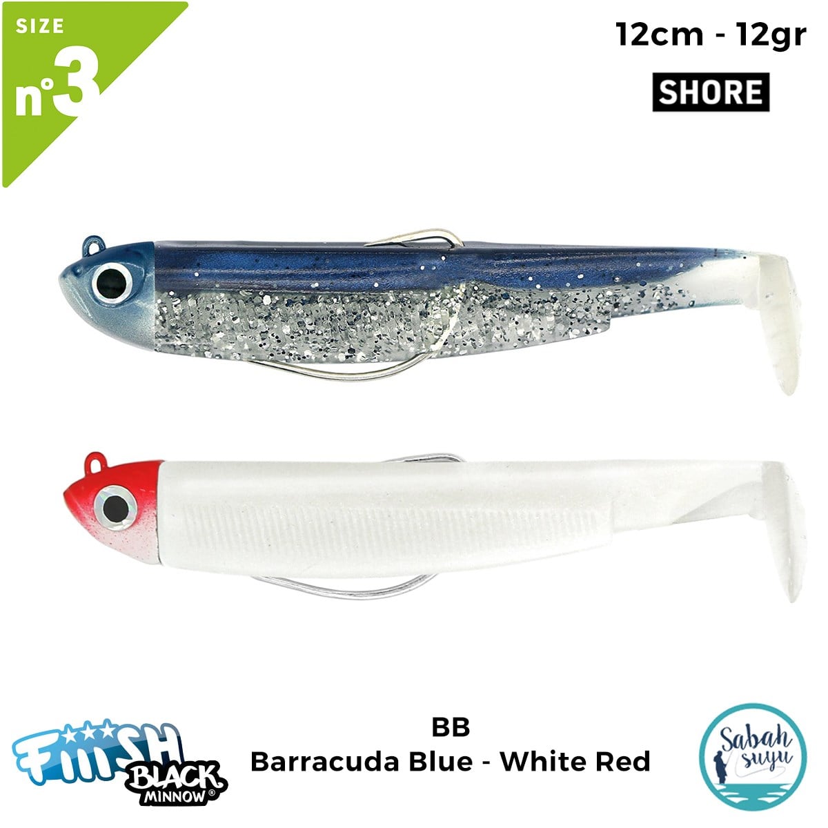 Fiiish Black Minnow BM120/3 BM3156 Double Combo Shore 12cm 12gr BB