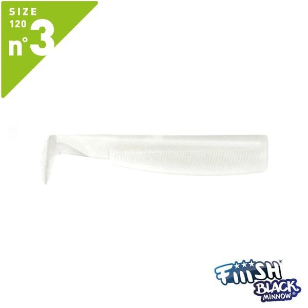 Fiiish Black Minnow BM120/3 BM506 3 X Corps (Gövde) 12cm Blanc