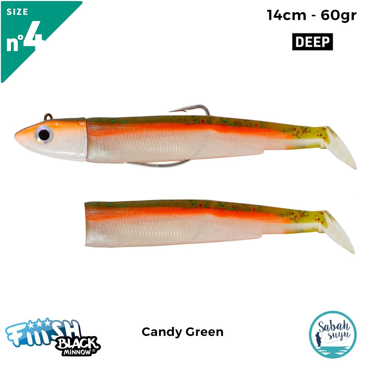 Fiiish Black Minnow BM140/4 BM787 Combo Deep 14cm 60gr Candy Green