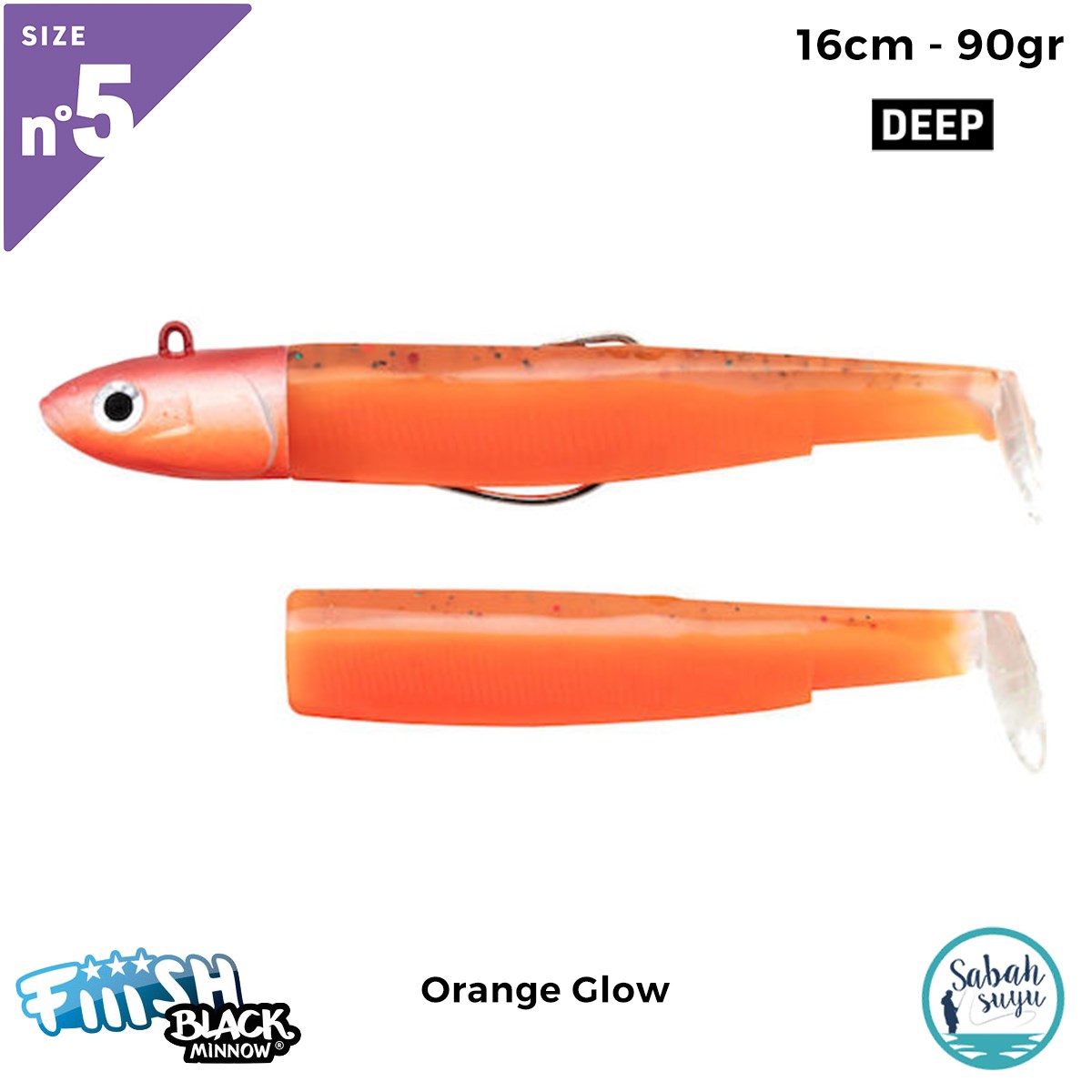 Fiiish Black Minnow BM160/5 BM3178 Combo Deep 16cm 90gr Orange Glow